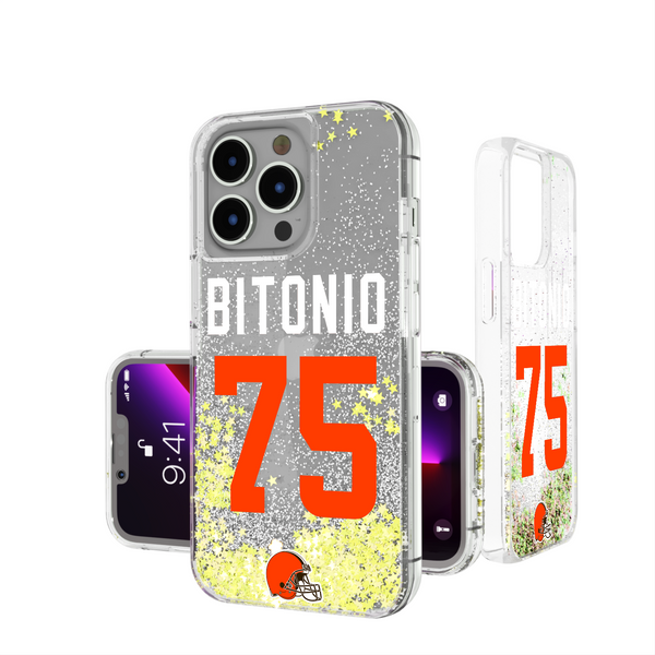 Joel Bitonio Cleveland Browns 75 Ready iPhone Glitter Phone Case