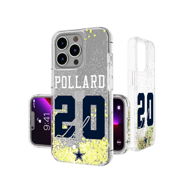 Tony Pollard Dallas Cowboys 20 Ready iPhone Glitter Phone Case