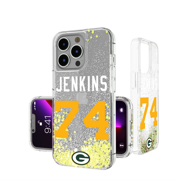 Elgton Jenkins Green Bay Packers 74 Ready iPhone Glitter Phone Case