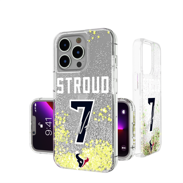 C.J. Stroud Houston Texans 7 Ready iPhone Glitter Phone Case