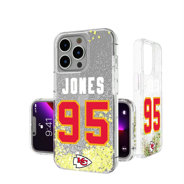 Chris Jones Kansas City Chiefs 95 Ready iPhone Glitter Phone Case