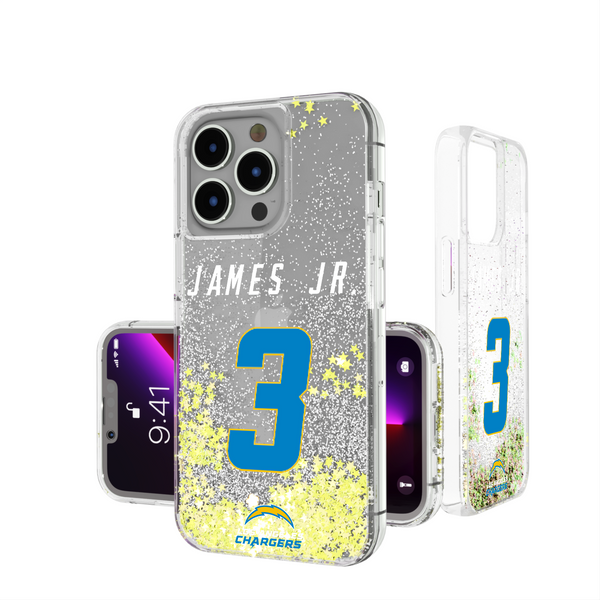 Derwin James Jr. Los Angeles Chargers 3 Ready iPhone Glitter Phone Case