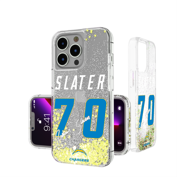 RaShawn Slater Los Angeles Chargers 70 Ready iPhone Glitter Phone Case
