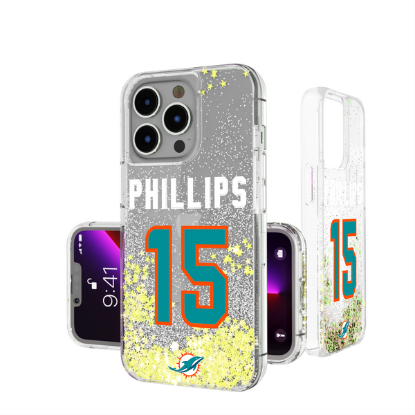 Jaelan Phillips Miami Dolphins 15 Ready iPhone Glitter Phone Case