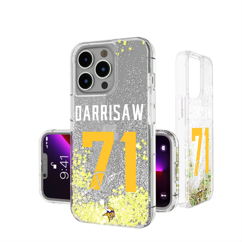 Christian Darrisaw Minnesota Vikings 71 Ready iPhone Glitter Phone Case