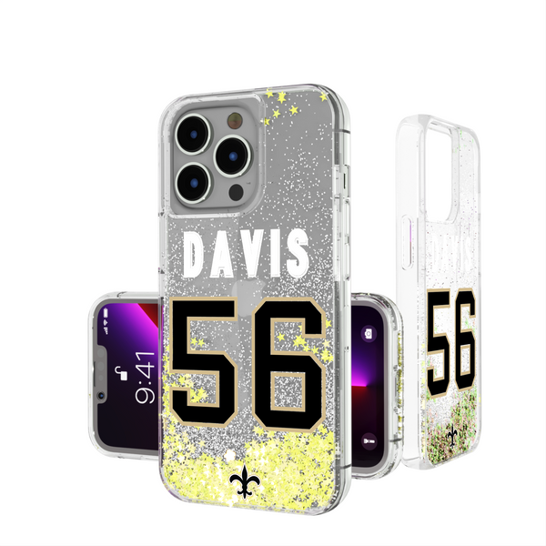 Demario Davis New Orleans Saints 56 Ready iPhone Glitter Phone Case