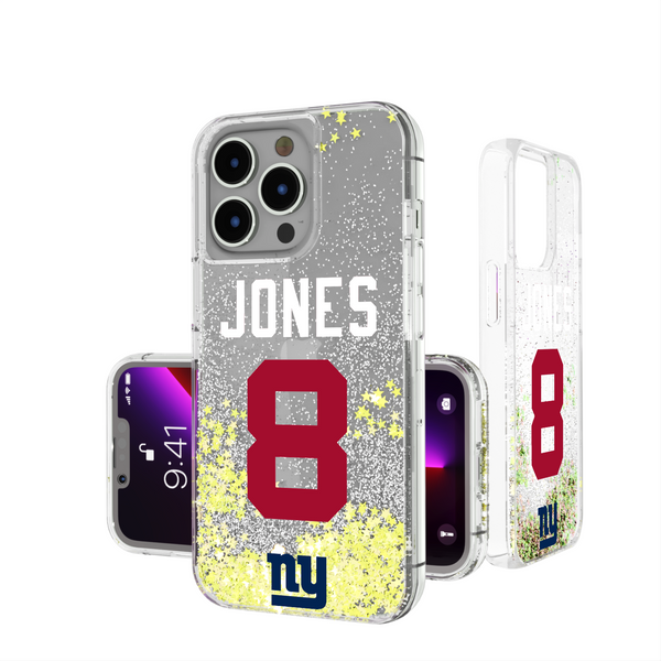 Daniel Jones New York Giants 8 Ready iPhone Glitter Phone Case