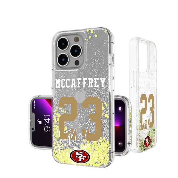 Christian McCaffrey San Francisco 49ers 23 Ready iPhone Glitter Phone Case