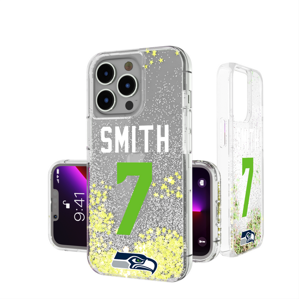 Geno Smith Seattle Seahawks 7 Ready iPhone Glitter Phone Case
