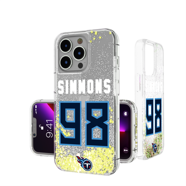 Jeffery Simmons Tennessee Titans 98 Ready iPhone Glitter Phone Case