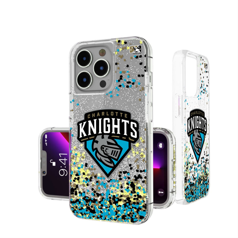 Charlotte Knights Confetti iPhone Glitter Case