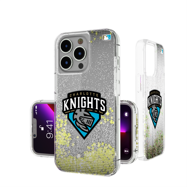 Charlotte Knights Linen iPhone Glitter Phone Case