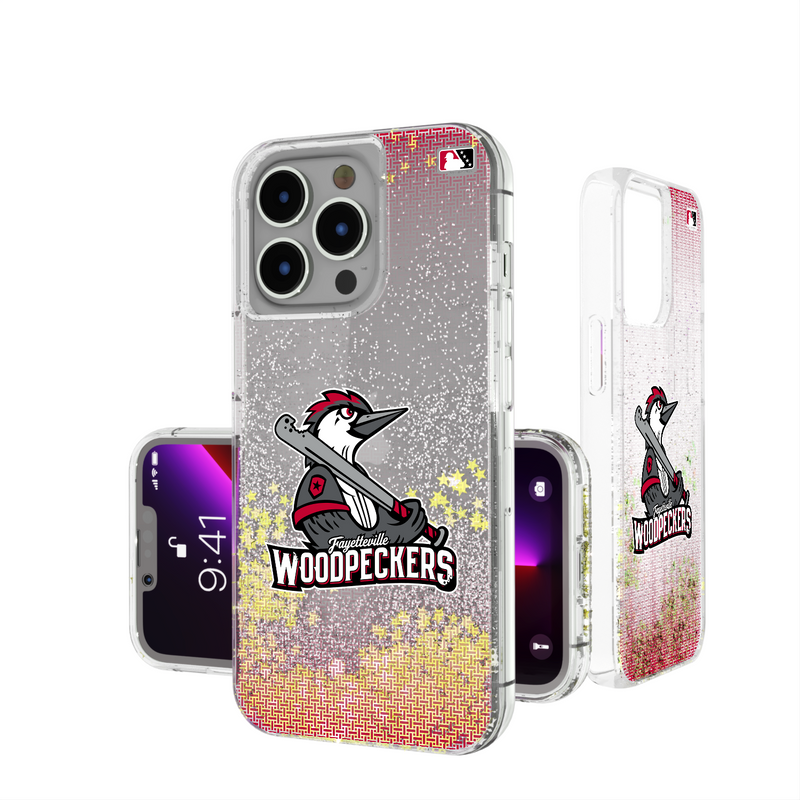 Fayetteville Woodpeckers Linen iPhone Glitter Phone Case