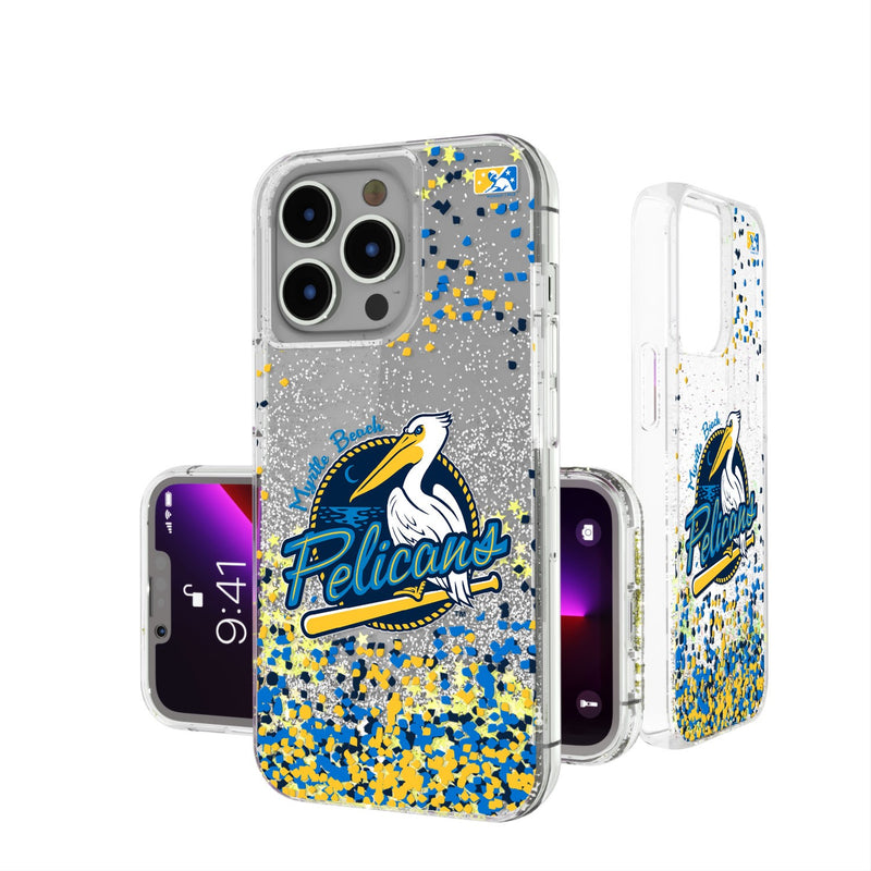 Myrtle Beach Pelicans Confetti iPhone Glitter Case