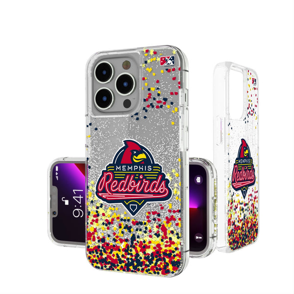 Memphis Redbirds Confetti iPhone Glitter Case