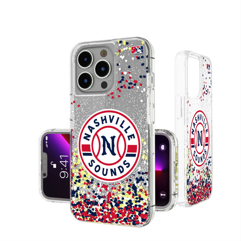 Nashville Sounds Confetti iPhone Glitter Case