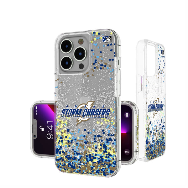 Omaha Storm Chasers Confetti iPhone Glitter Case