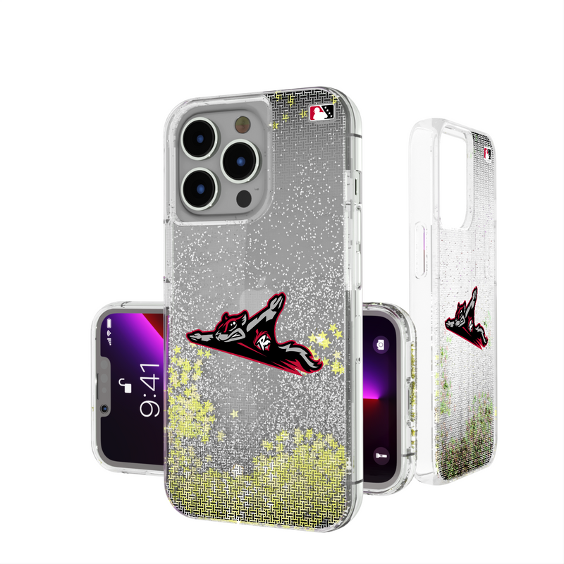 Richmond Flying Squirrels Linen iPhone Glitter Phone Case