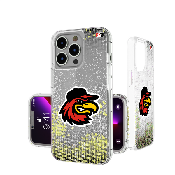 Rochester Red Wings Linen iPhone Glitter Phone Case