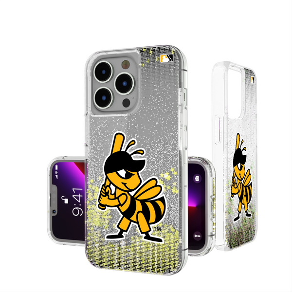 Salt Lake Bees Linen iPhone Glitter Phone Case