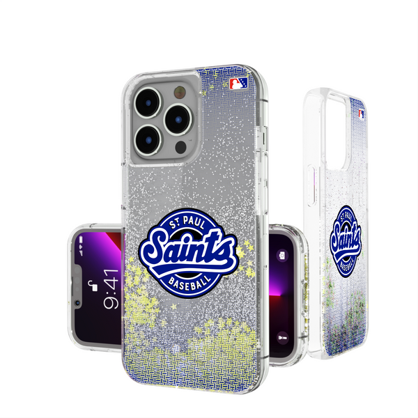 St. Paul Saints Linen iPhone Glitter Phone Case