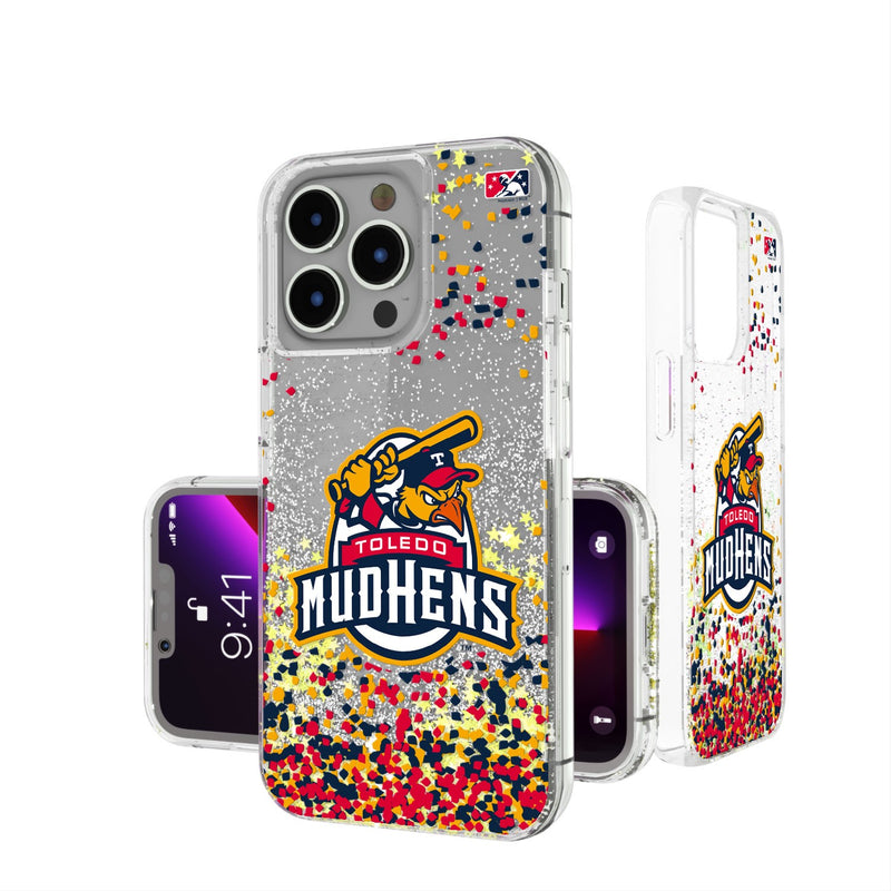 Toledo Mud Hens Confetti iPhone Glitter Case