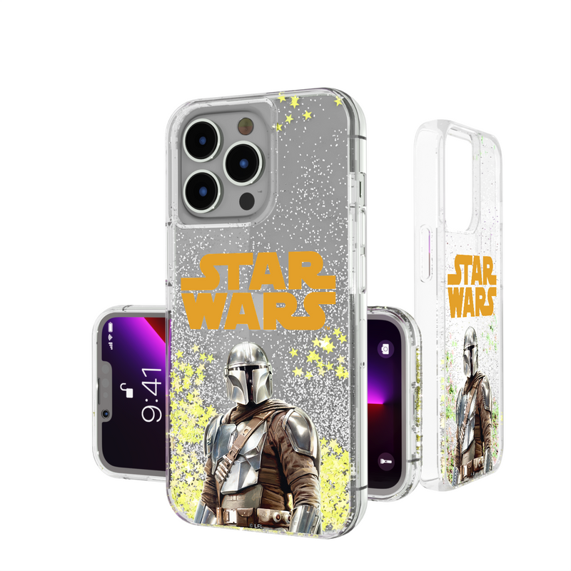 The Mandalorian Mando Color Block iPhone Glitter Phone Case