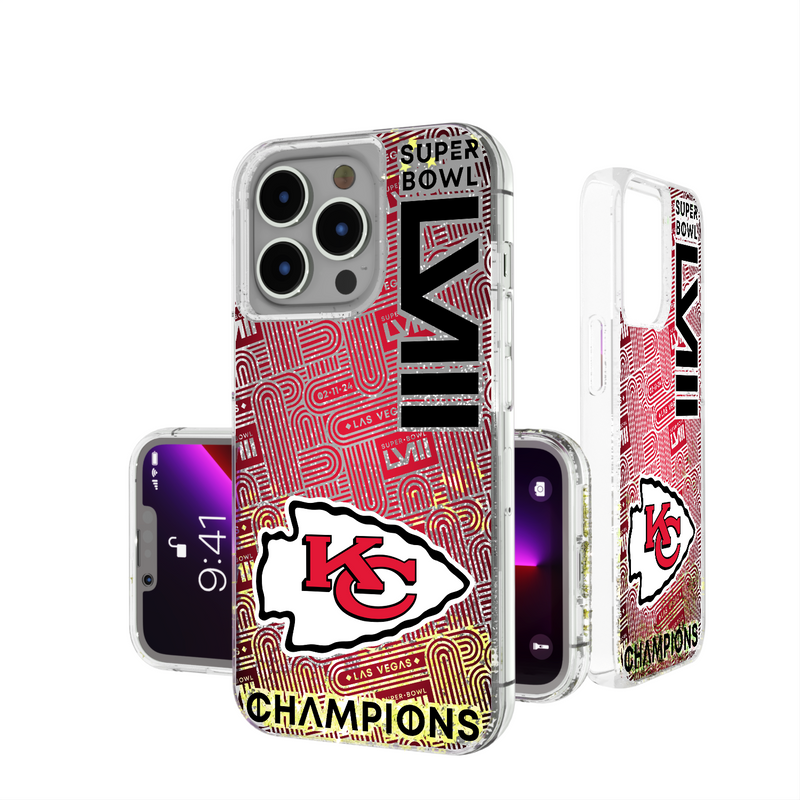 Kansas City Chiefs 2024 Super Bowl iPhone Glitter Phone Case