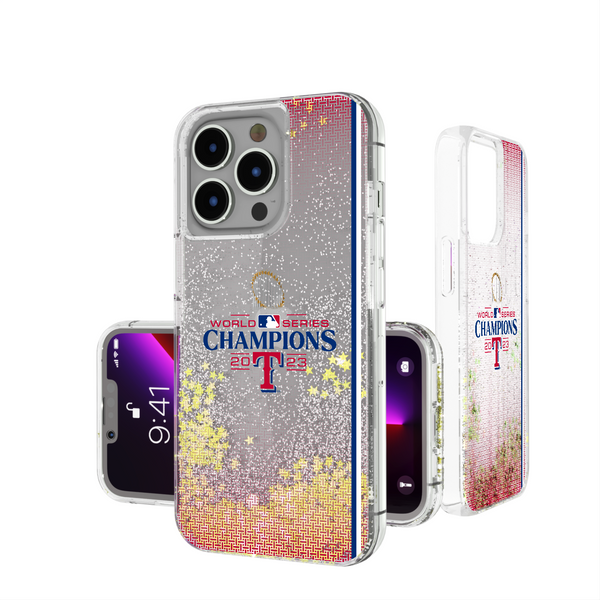 Texas Rangers 2023 MLB World Series iPhone Glitter Case