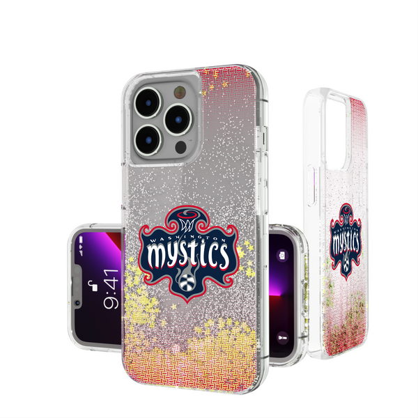 Washington Mystics Linen iPhone Glitter Phone Case