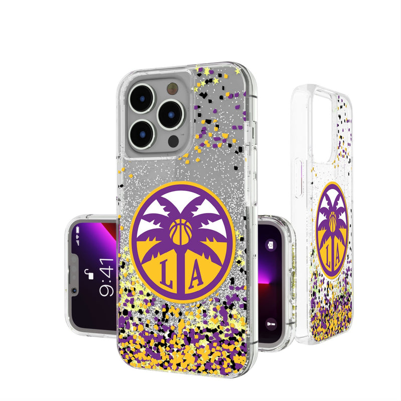 Los Angeles Sparks Confetti iPhone Glitter Case