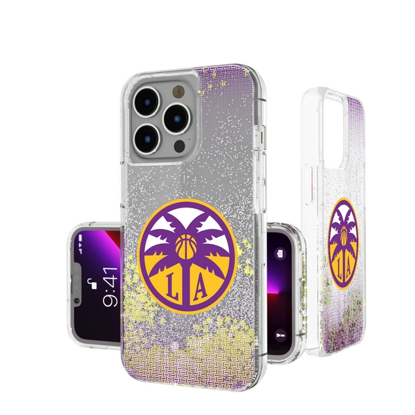 Los Angeles Sparks Linen iPhone Glitter Phone Case