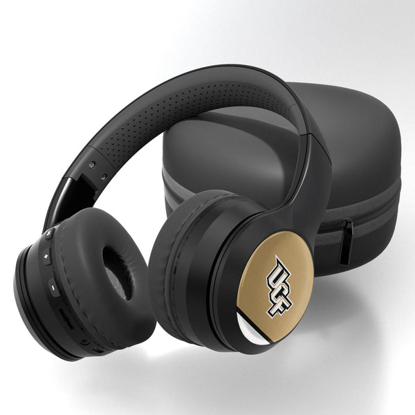 Central Florida Golden Knights Stripe Wireless Over-Ear BT Headphones With Case