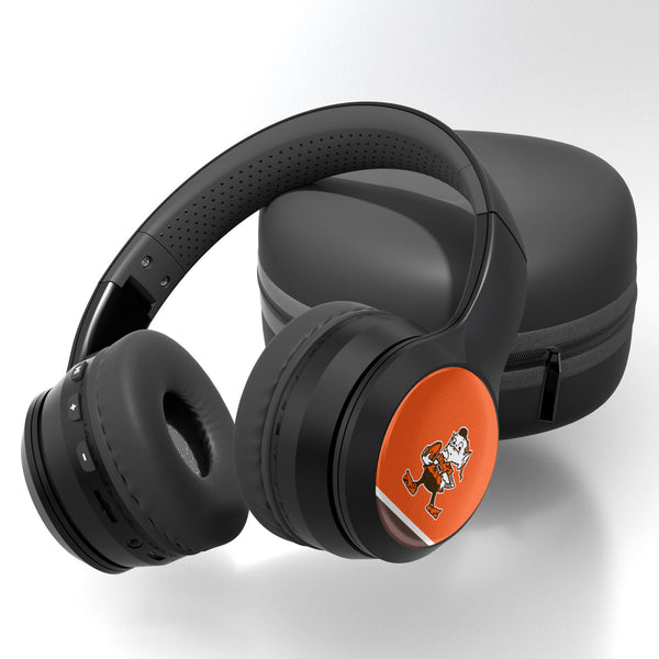 Cleveland Browns Stripe Wireless Over-Ear Bluetooth Headphones