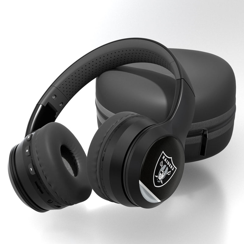 Las Vegas Raiders Stripe Wireless Over-Ear Bluetooth Headphones