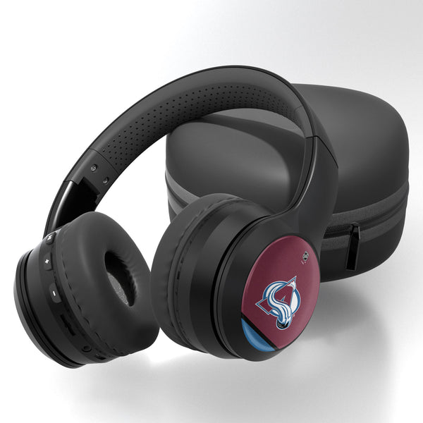 Colorado Avalanche Stripe Wireless Over-Ear Bluetooth Headphones