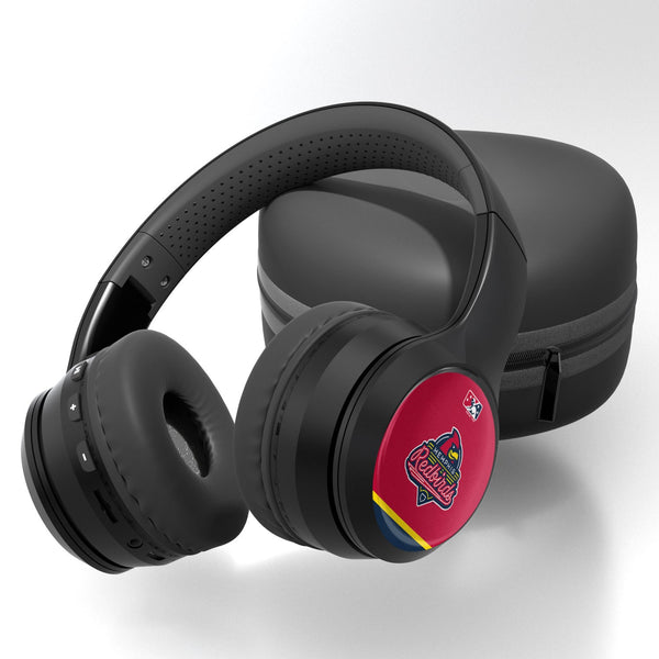 Memphis Redbirds Stripe Wireless Over-Ear Bluetooth Headphones With Case