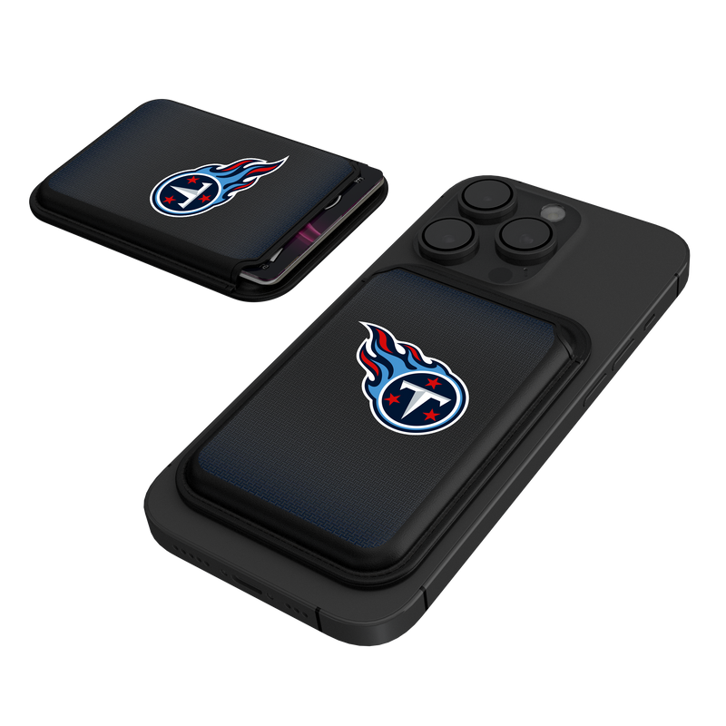 Tennessee Titans Linen Black Magnetic Credit Card Wallet