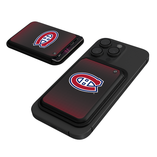 Montreal Canadiens Linen Black Magnetic Credit Card Wallet