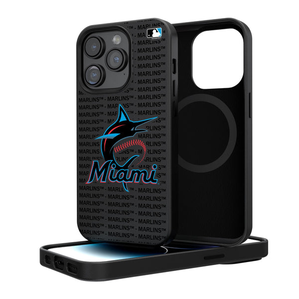 Miami Marlins Blackletter iPhone Magnetic Case