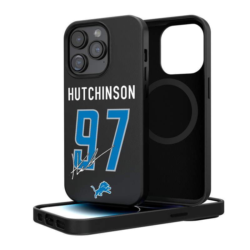 Aidan Hutchinson Detroit Lions 97 Ready iPhone Magnetic Phone Case