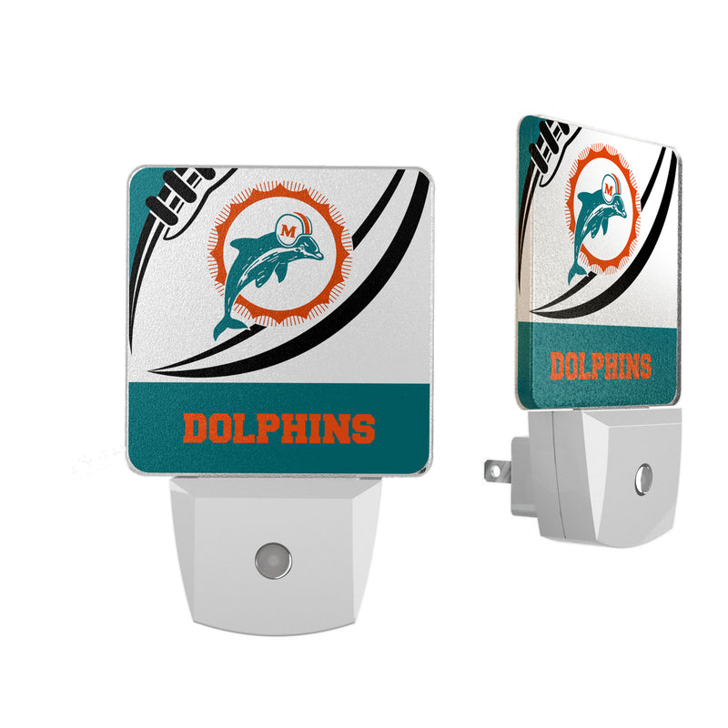 Miami Dolphins 1966-1973 Historic Collection Passtime Night Light 2-Pack