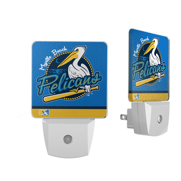 Myrtle Beach Pelicans Stripe Night Light 2-Pack
