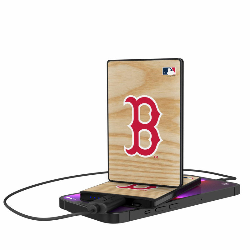 Boston Red Sox Wood Bat 2500mAh Credit Card Powerbank
