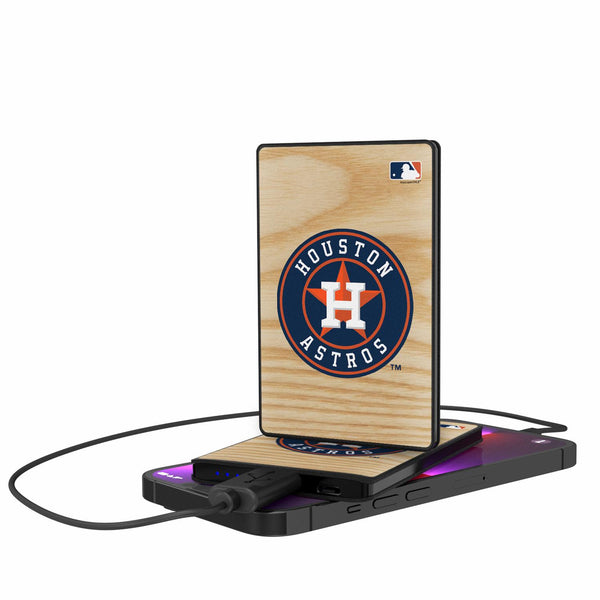 Houston Astros Wood Bat 2500mAh Credit Card Powerbank