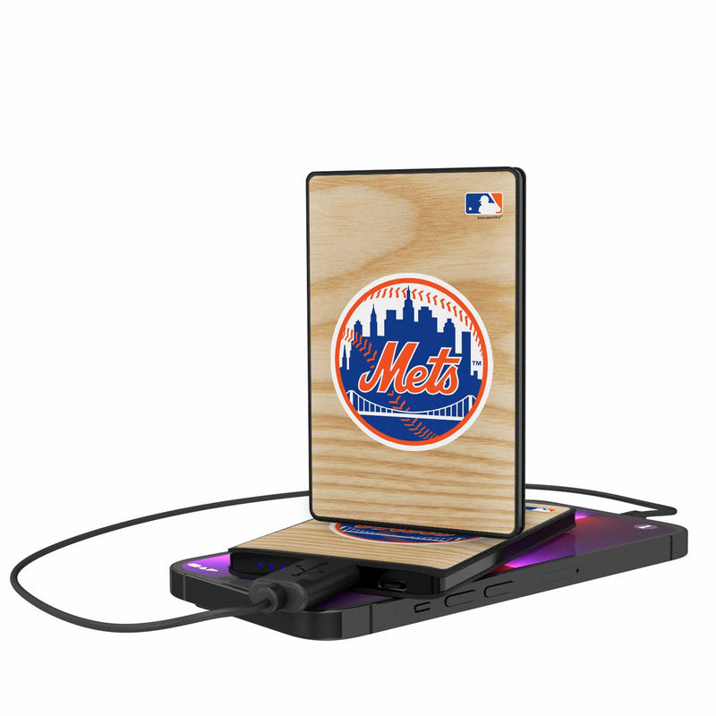 New York Mets Wood Bat 2500mAh Credit Card Powerbank
