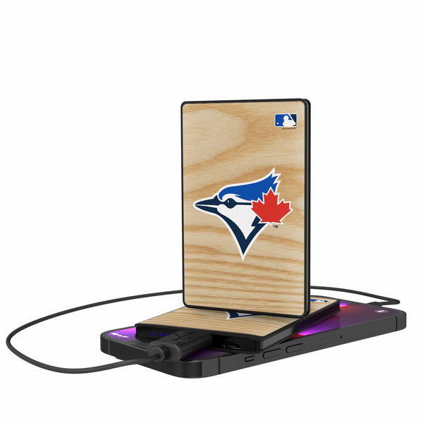 Toronto Blue Jays Wood Bat 2500mAh Credit Card Powerbank