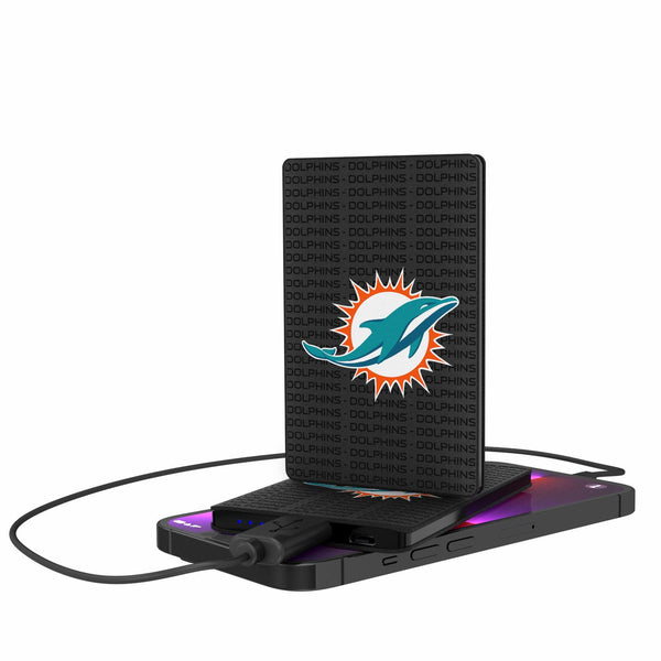 Miami Dolphins Blackletter 2500mAh Credit Card Powerbank
