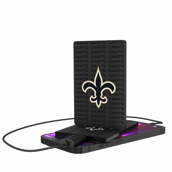 New Orleans Saints Blackletter 2500mAh Credit Card Powerbank