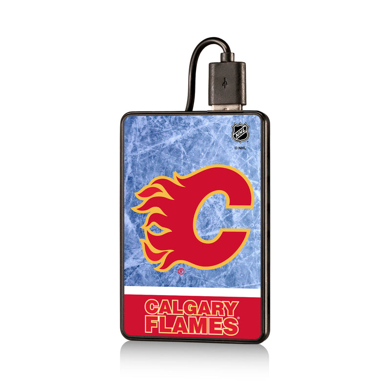 Calgary Flames Ice Wordmark 2500mAh Credit Card Powerbank